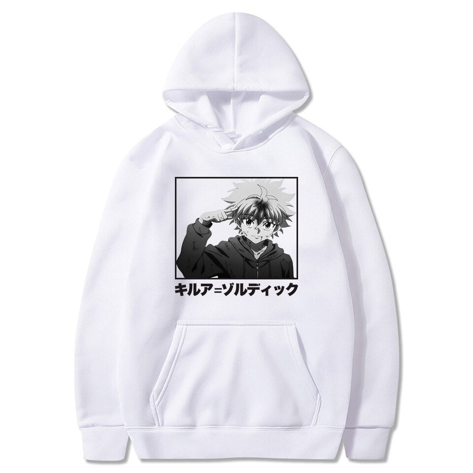 White killua online hoodie